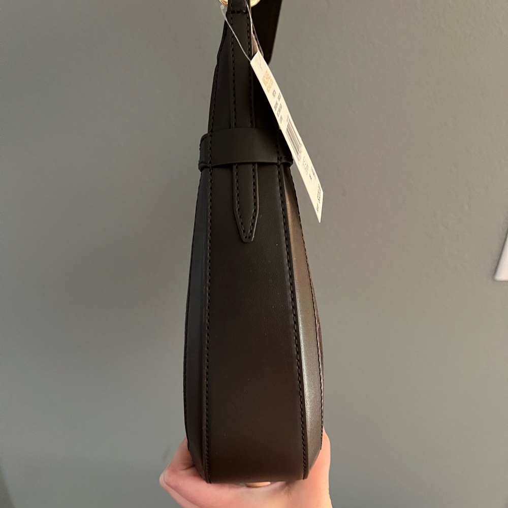 Michael Kors Preston Black Suede & Leather Hobo with Gold Hardware - Picture 3 of 5